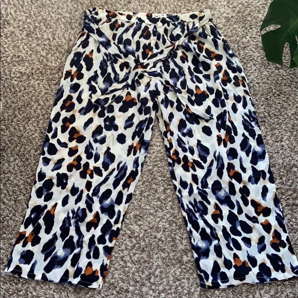 Wide Leg Leopard Style Pants
